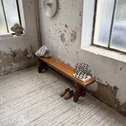 Paire de bancs noyer 1900