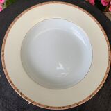 Hollow dish in limoges porcelain Guy Degrenne model vintage foliage