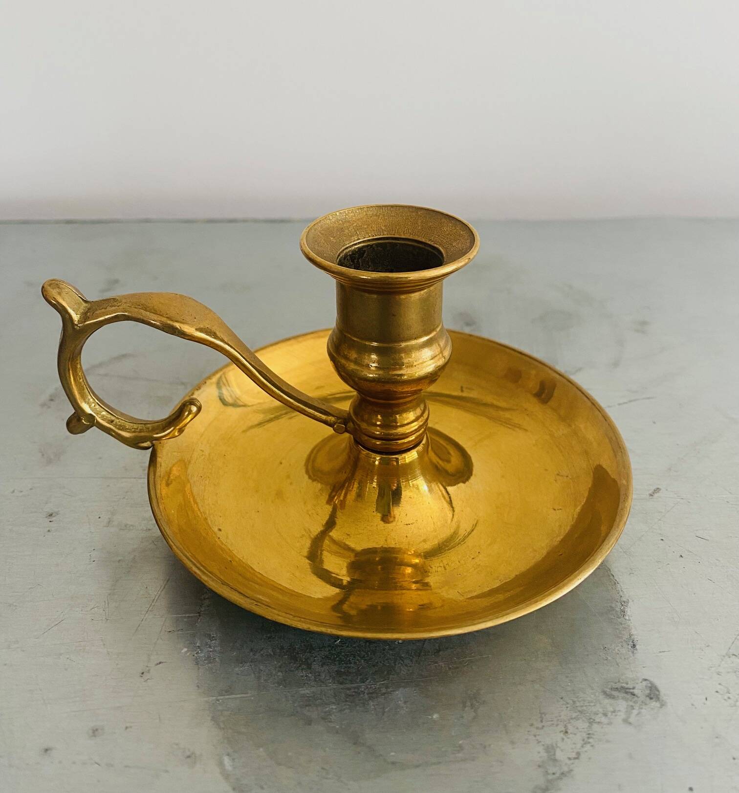 Pair of brass candlesticks.