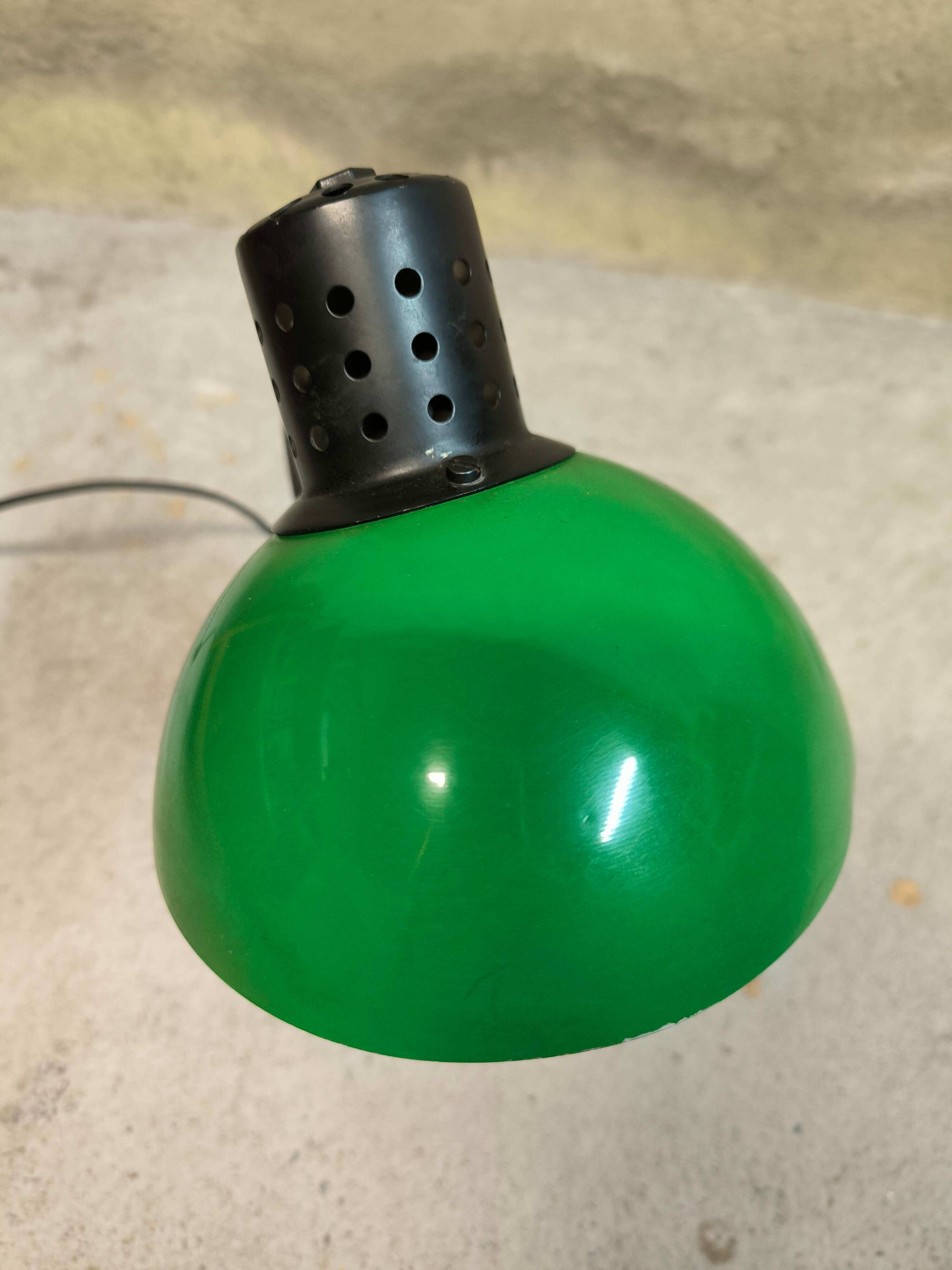 Vintage green Aluminor desk lamp
