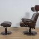 Ergonomic Lounge Chair with Ottoman Model from Ekornes Stressless, 2000s, Set of 2