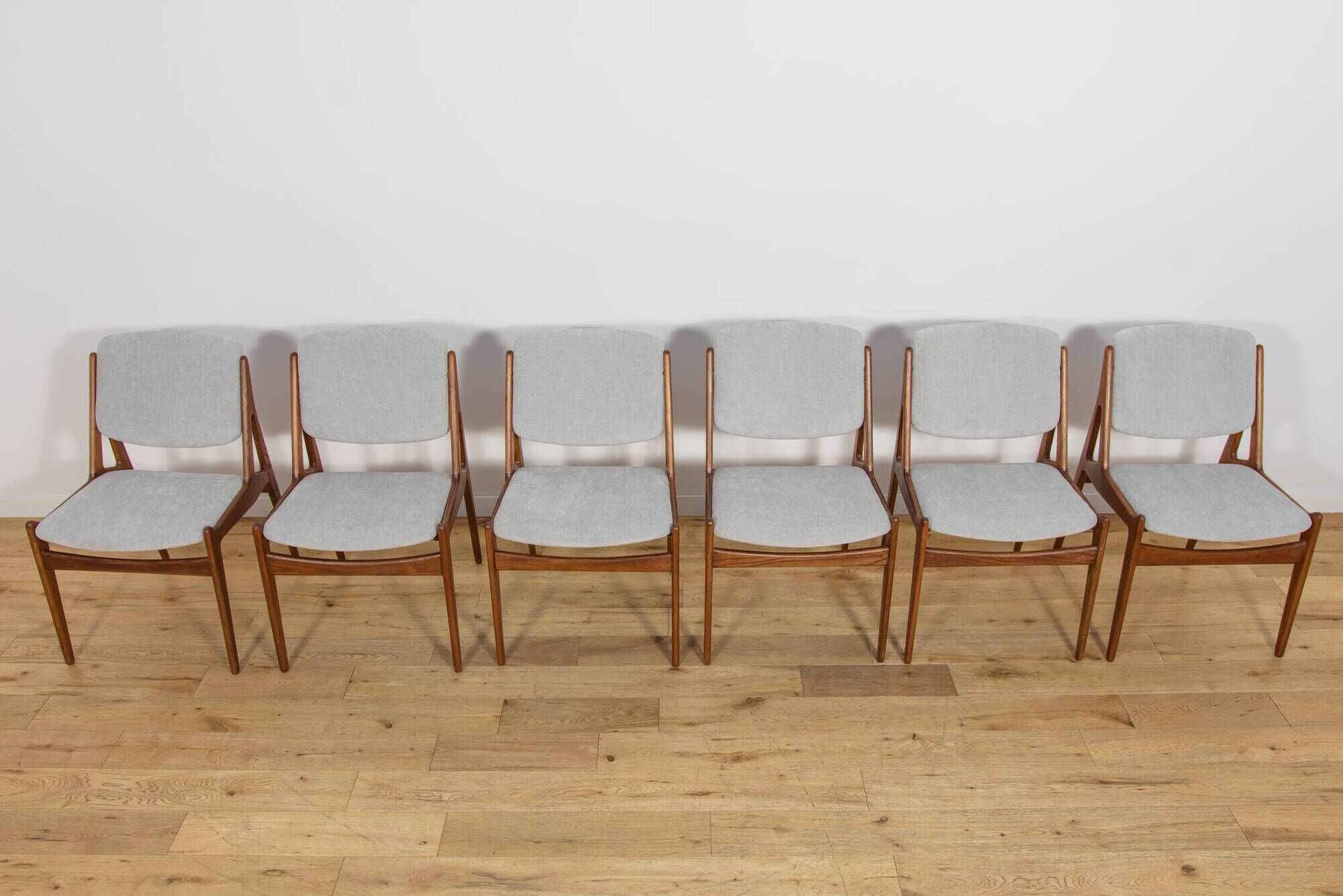 Mid-Century Teak Ella Dining Chairs by Arne Vodder for Vamo Sønderborg, Denmark, 1960s, Set of 6