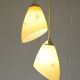 Vintage pendant light Art Deco redesign mustard yellow glass hanging lamp