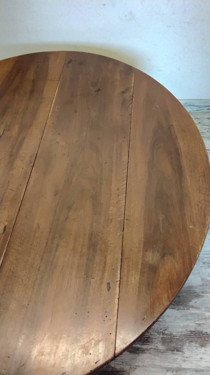 Oval wooden coffee table