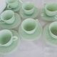 Mint green opaline cups