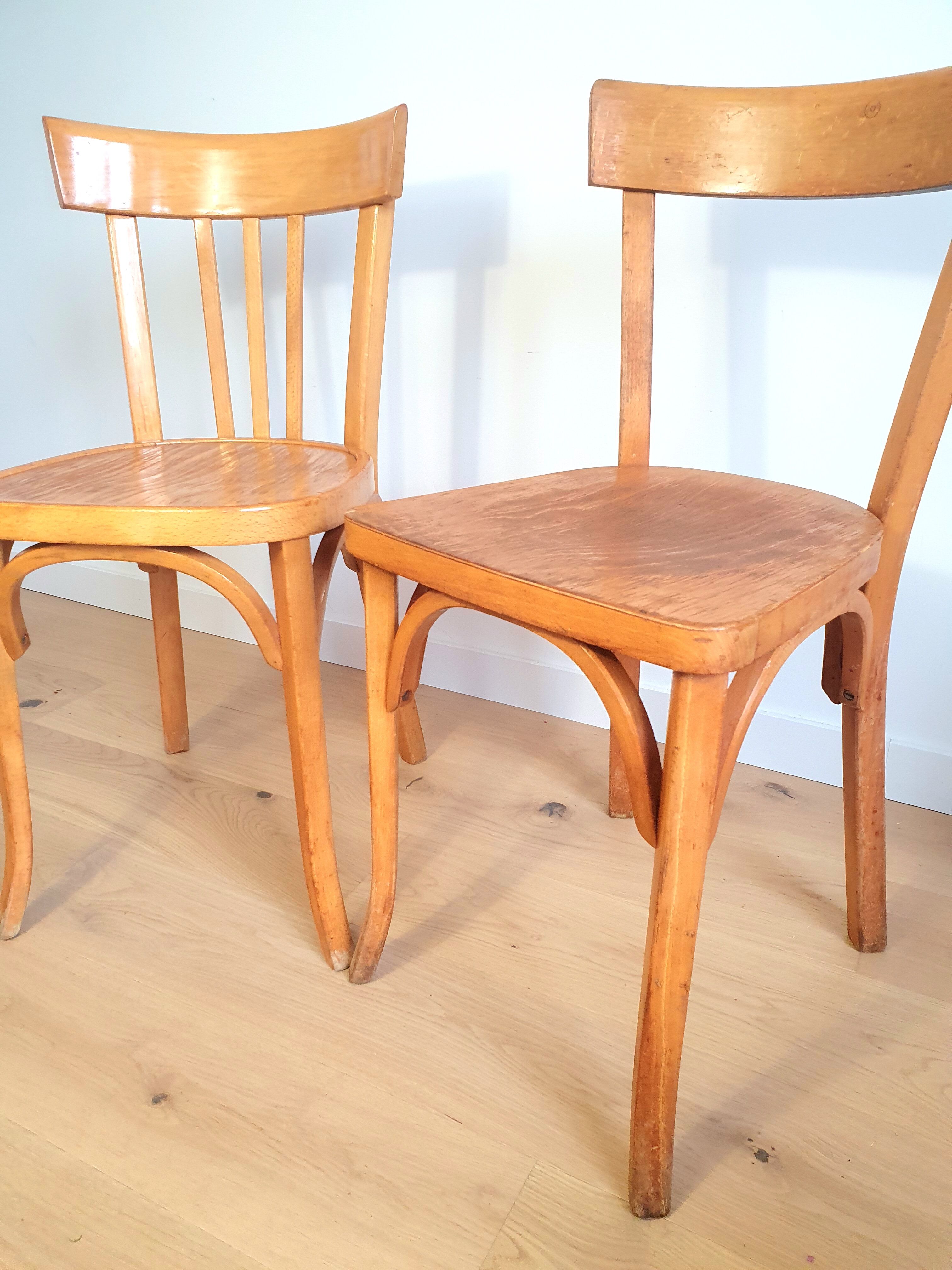 Pair of Baumann bistro chairs