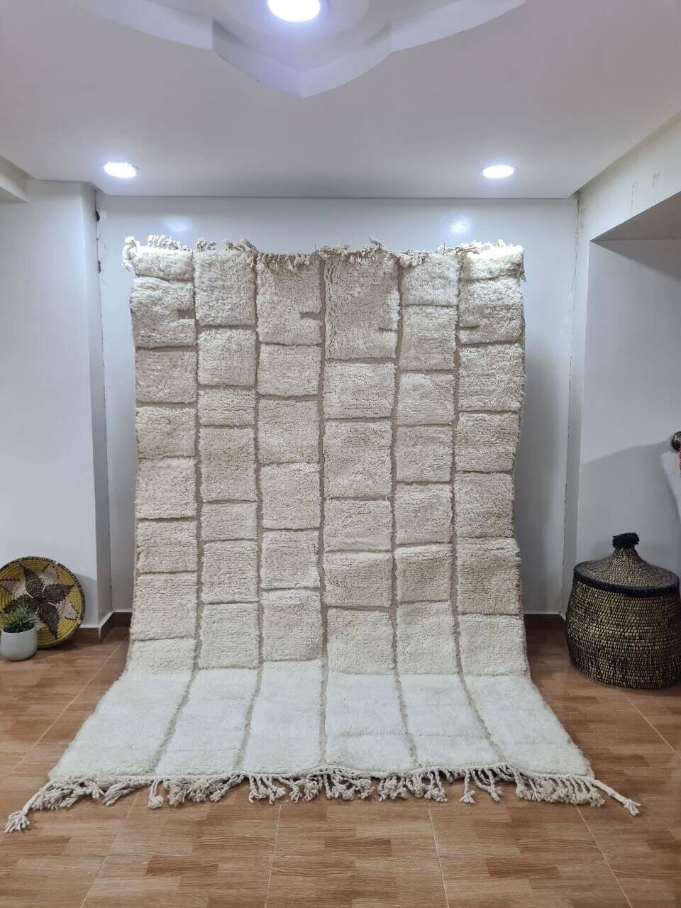 Handmade wool Berber rug 250x150 cm