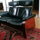 Canapé 2 places stressless modèle pegasus en cuir noir