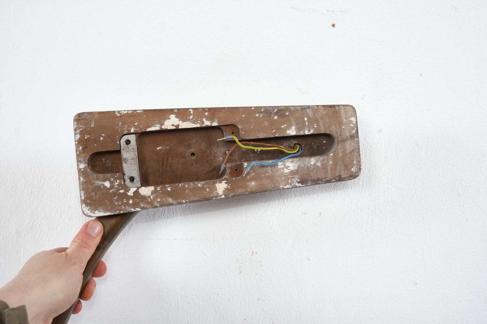 Vintage swivel applicator with Germany 1960s textile lampshade