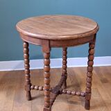 Side table with turned wooden legs