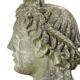 Beautiful Weathered Apollo Bust Garden Statue Cast Stone 65cm