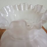 Oil lamp globe - Vine and grape frieze - frosted, sandblasted glass
