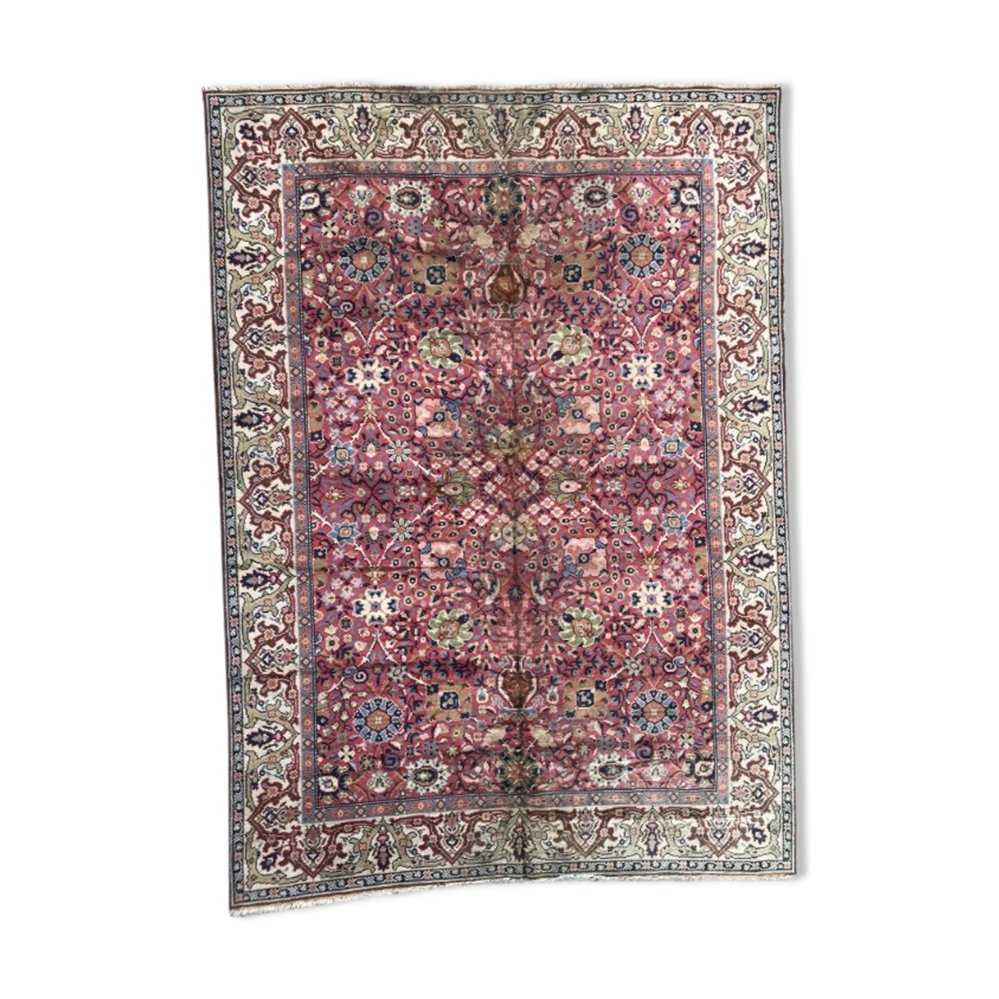 Tapis ancien français aux points noués 253x353 cm