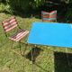Chaise de camping vintage pliante