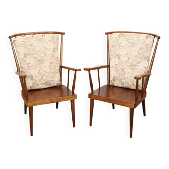 Pair of Éventail armchairs signed Baumann 89