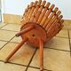 Bamboo Cache Pot on Vintage Stand