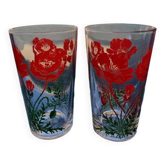 Verres coquelicot