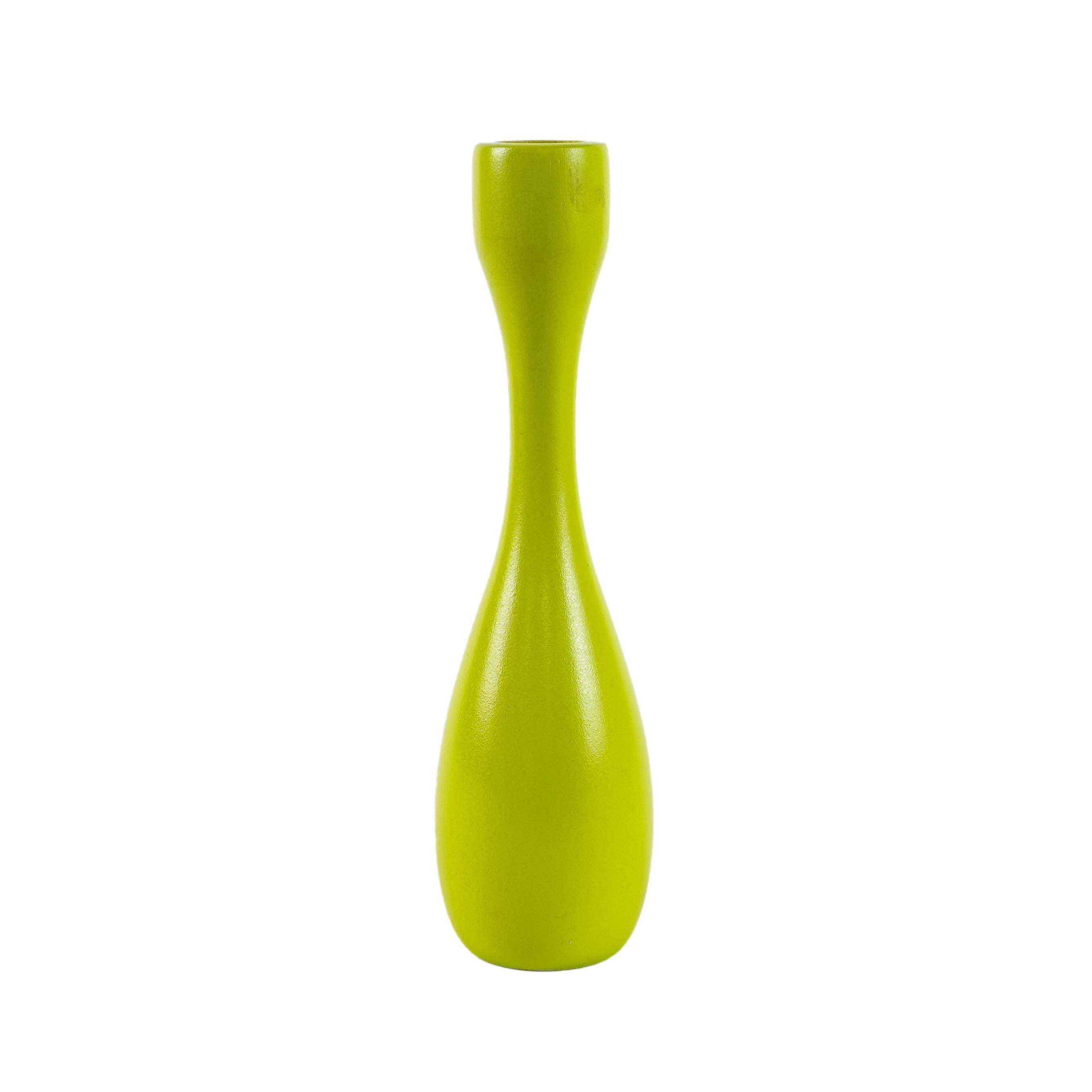 Lime-coloured candlestick, Danish design, 1970s, made in Denmark