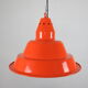 Large orange industrial suspension by Zonca Italy