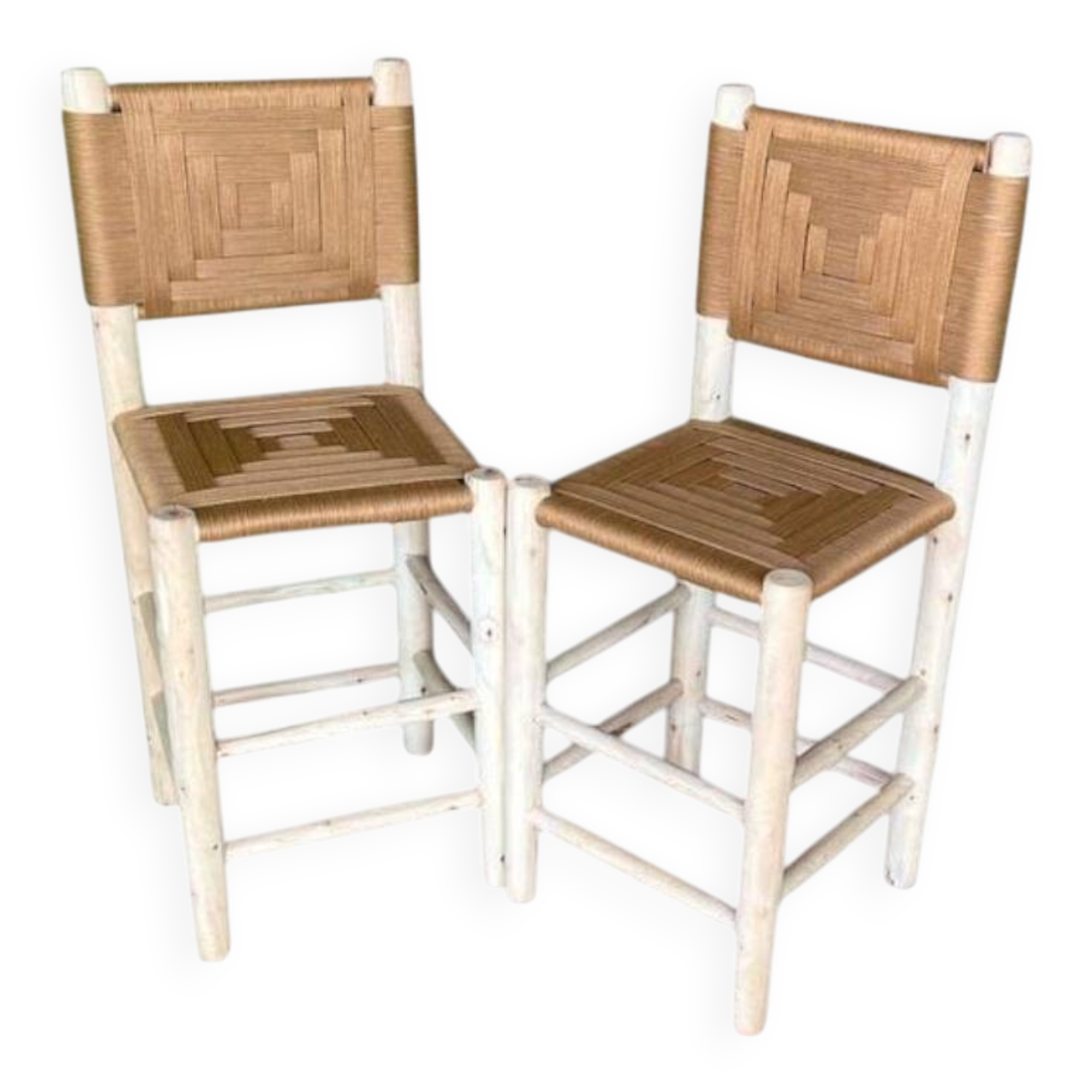 2 handmade craft stools 100cmx30cmx30cm