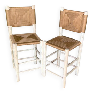 2 tabouret artisanal fait main 100cmx30cmx30cm