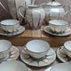 Art Deco coffee service Limoges Unique signed Pailles – 27 pieces in iridescent porcelain
