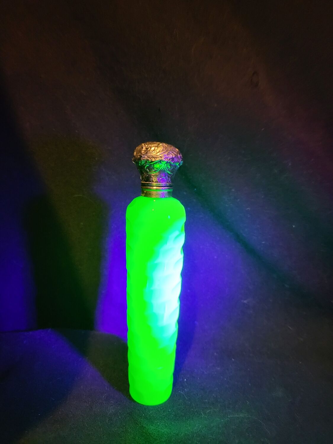 Opaline salt bottle