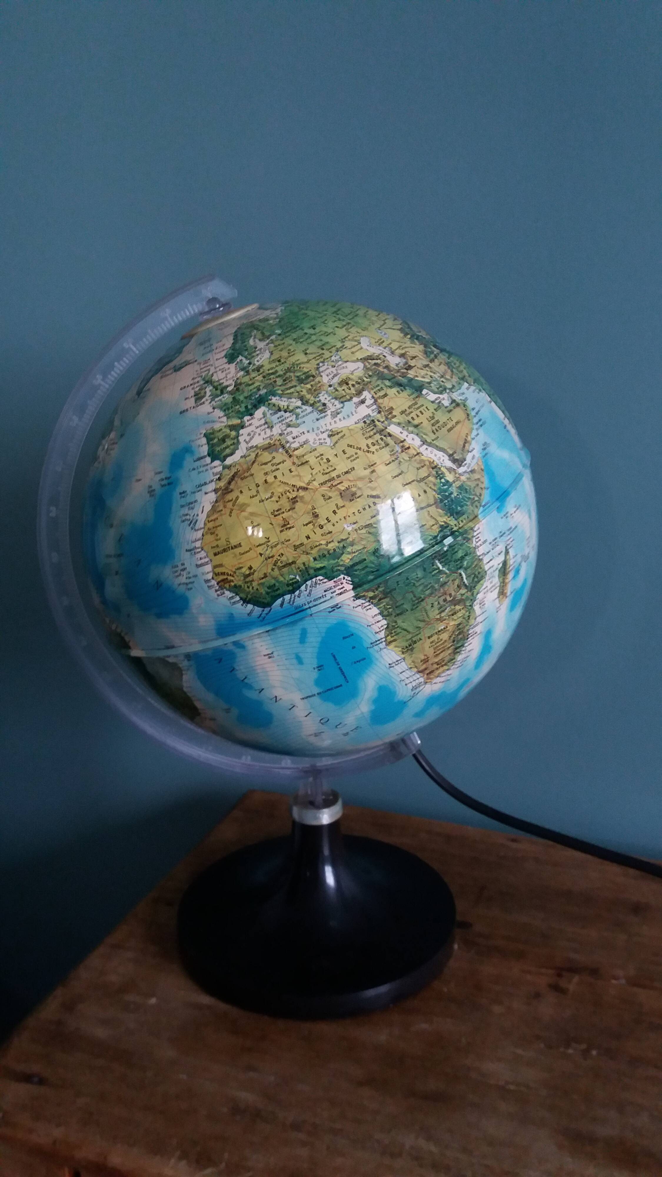 Illuminated globe, Italy, 1980s