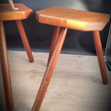 Duo tripod stool solid wood