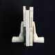 Pair of vintage handends in white ceramic to be used to comfort. Year 80