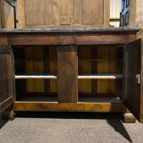Walnut sideboard marble top 19th