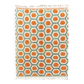 Izi-tapis marocain sur mesure – design artistique vert et orange