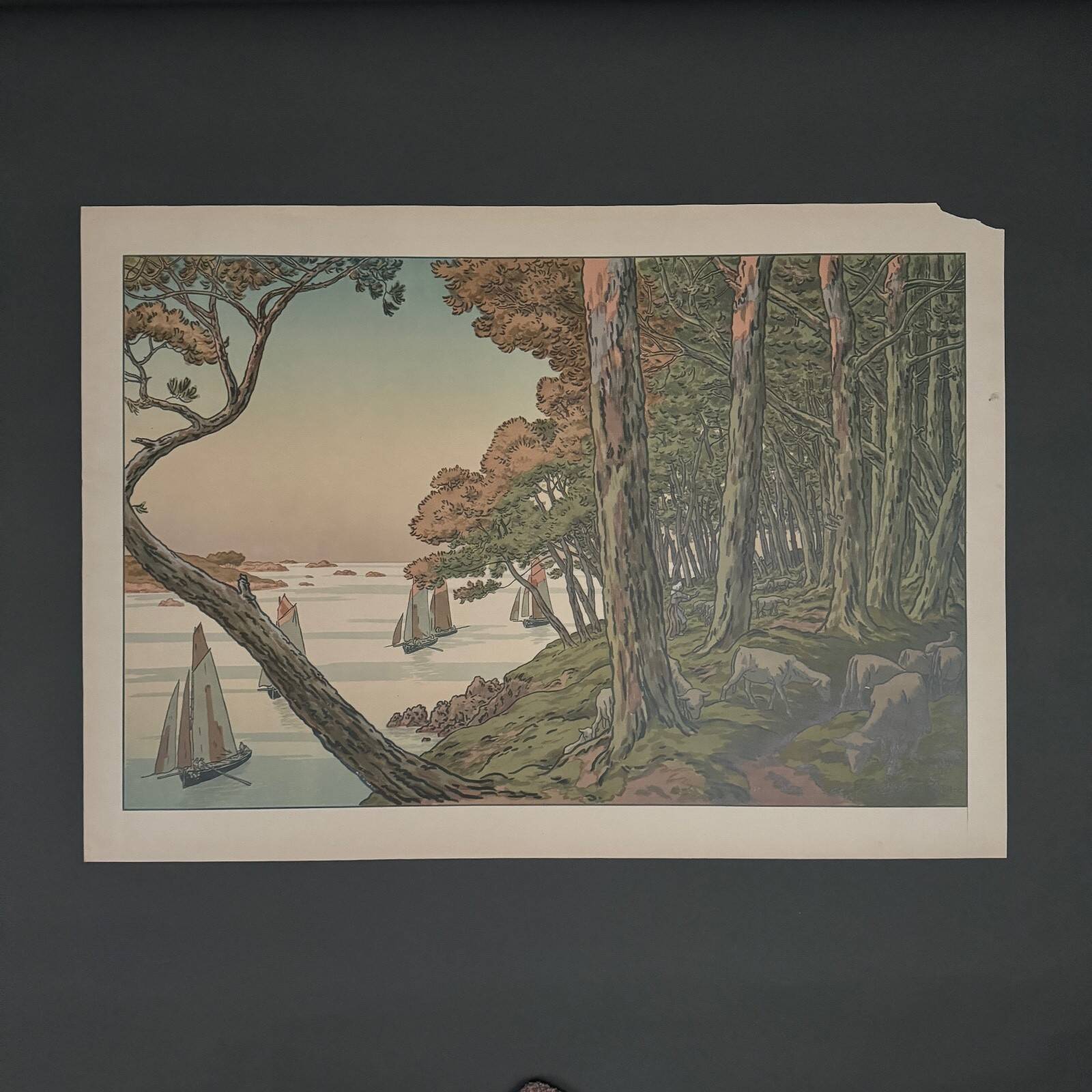 Lithograph by Henri Rivière The Aspects of Nature - Summer Evening