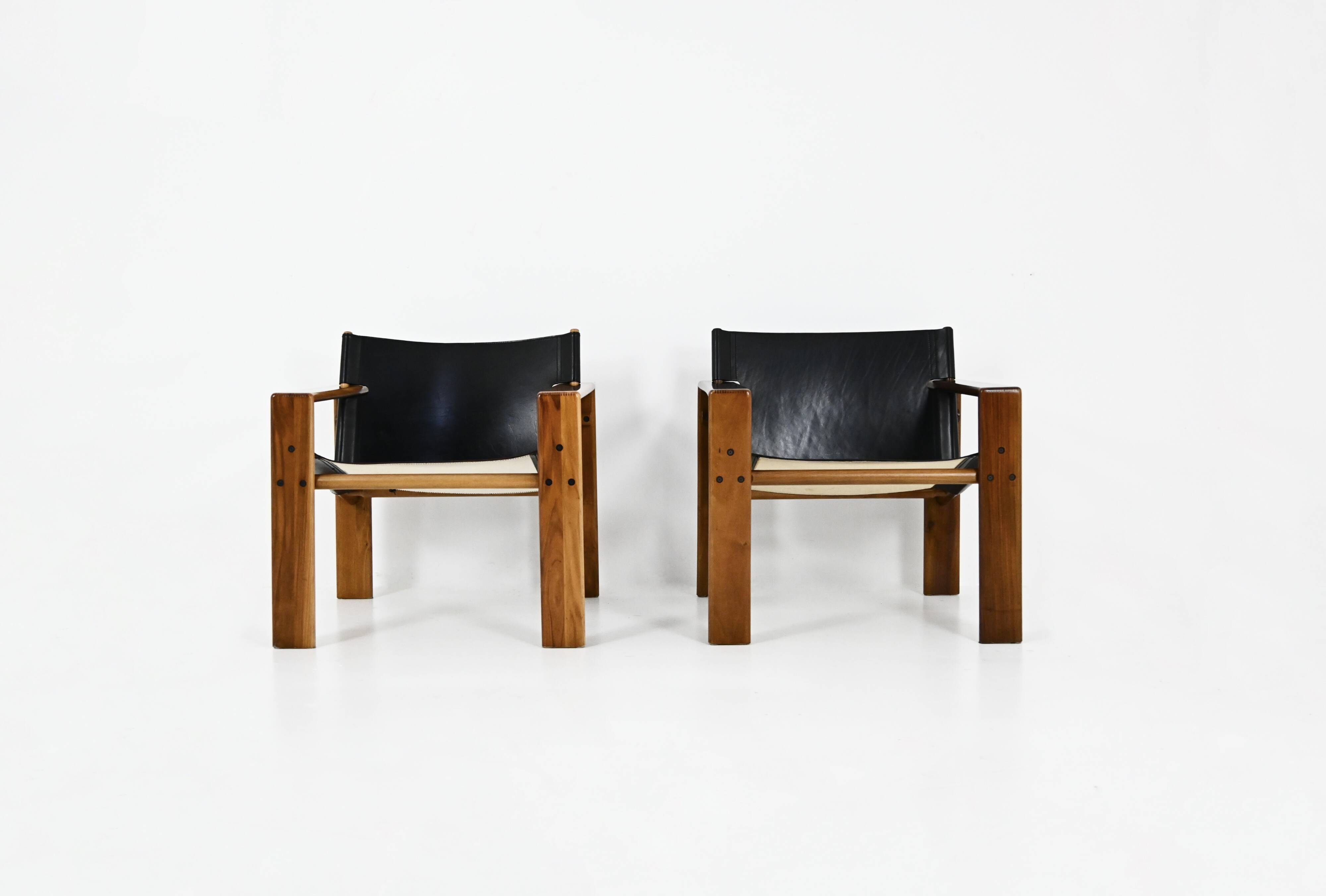 Set de 2 Fauteuils « Laser » par Tarcisio Colzani pour Mobil Girgi, 1970