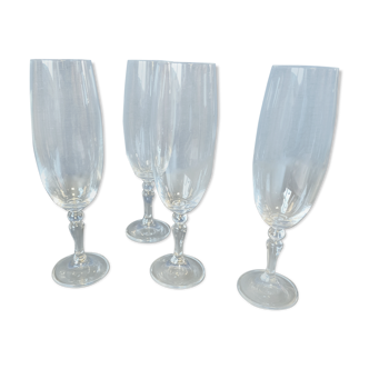 4 champagne flutes