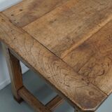 Antique elm 19th century french rustic farmhouse dining table