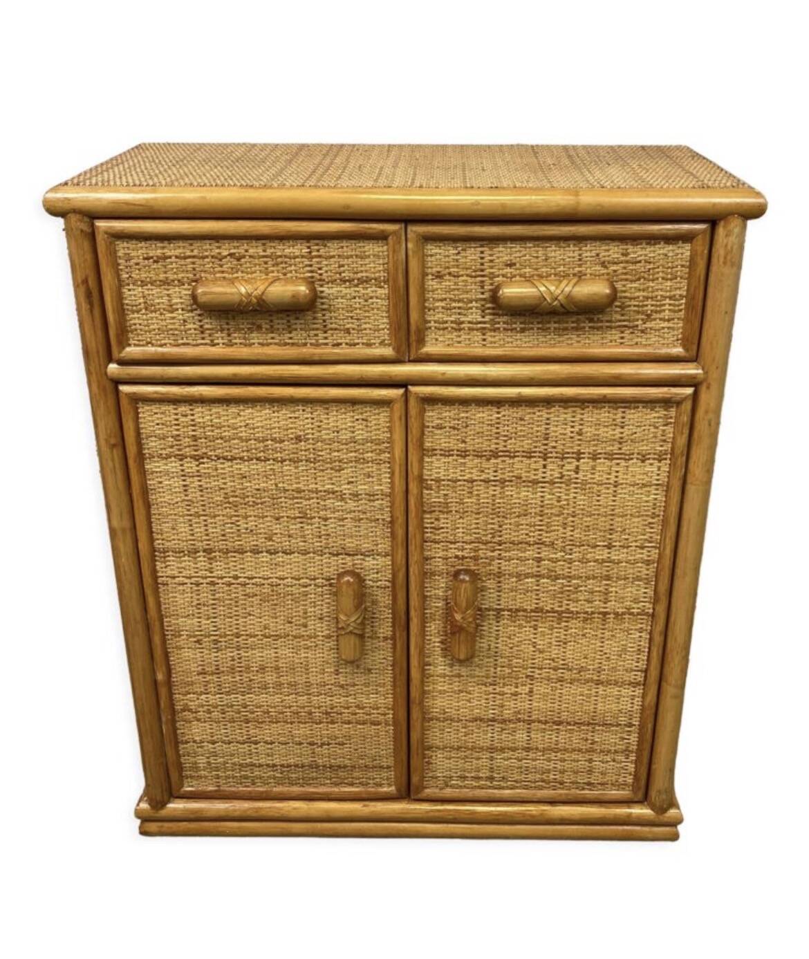 Small rattan and wicker buffet