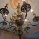 Gilded bronze chandelier 6 lights XIX th