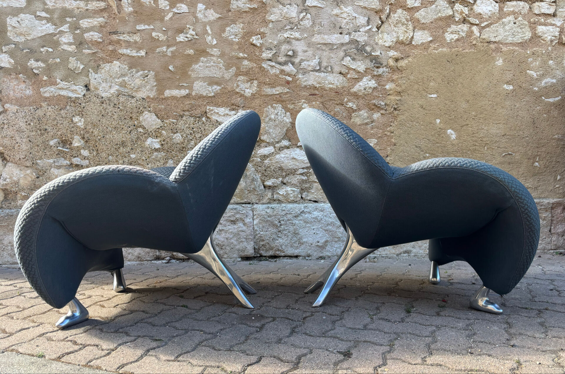 Pair of design armchairs Papageno Jan Armgardt Leolux