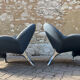 Pair of design armchairs Papageno Jan Armgardt Leolux