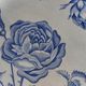 2 flat plates mismatched iron earth with blue flower motifs France