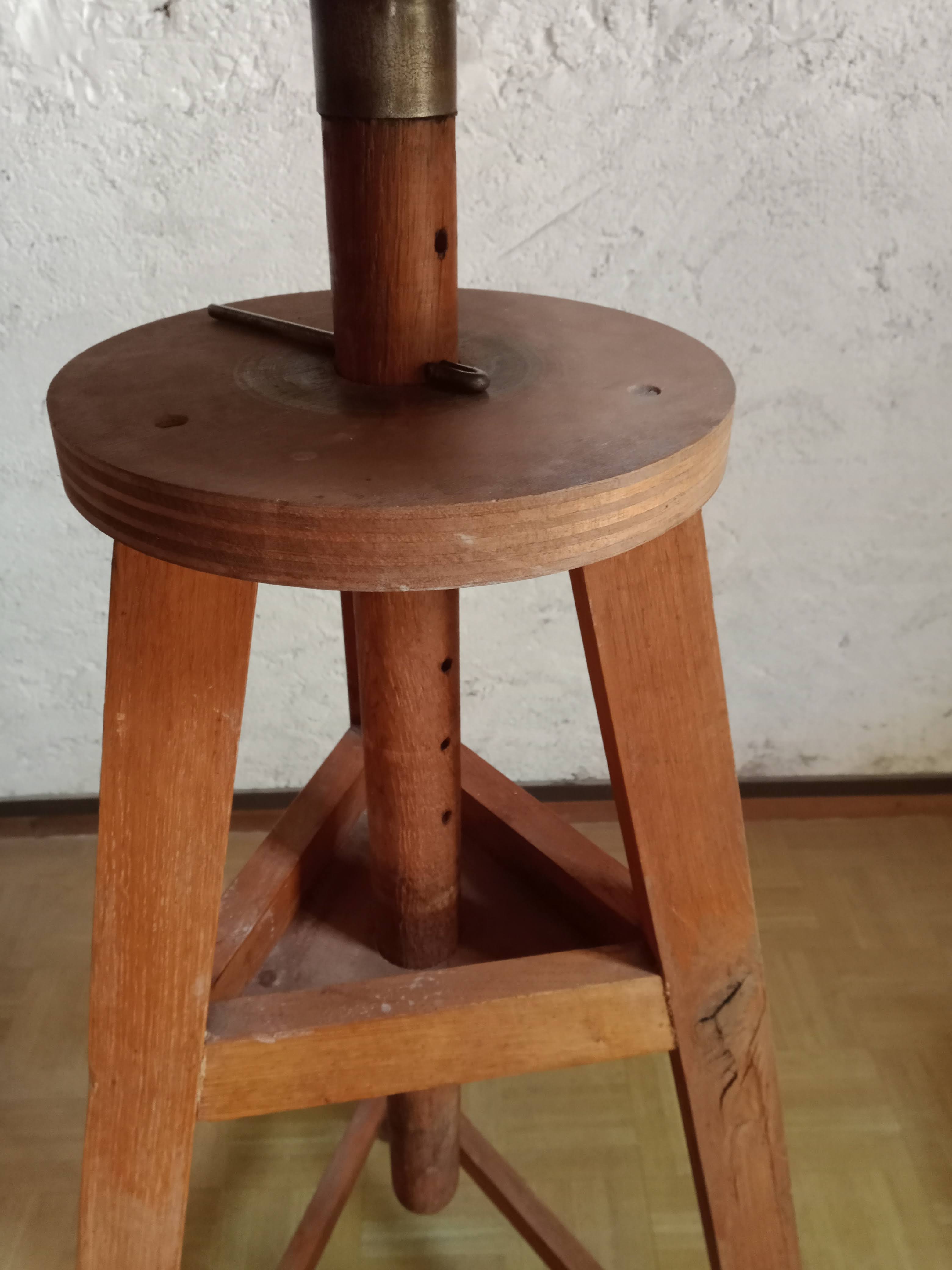 Oiled wood sculptor's harness