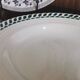 6 old mismatched deep plates Terre de Fer, glass and blue colors