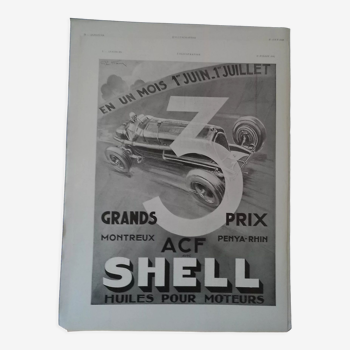 Une publicité de papier huile Shell