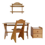Ensemble bureau chaise étagères Pic Épeiche