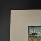 Lithograph by Henri Rivière - Douarnenez seen from Ris