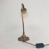 Flower gilded bronze lamp