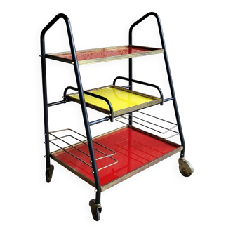 Vintage Bar Serving 1960's Red & Yellow