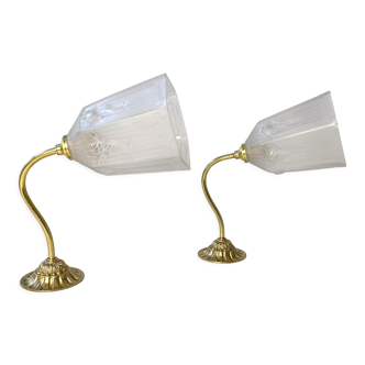 Pair of old art-deco wall lamps