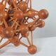 Vintage wooden atomic model, structural, Danish Scandinavian style, mid-century.